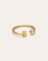 Anello Personalizzato Letter Spark Acciaio Placcato Oro