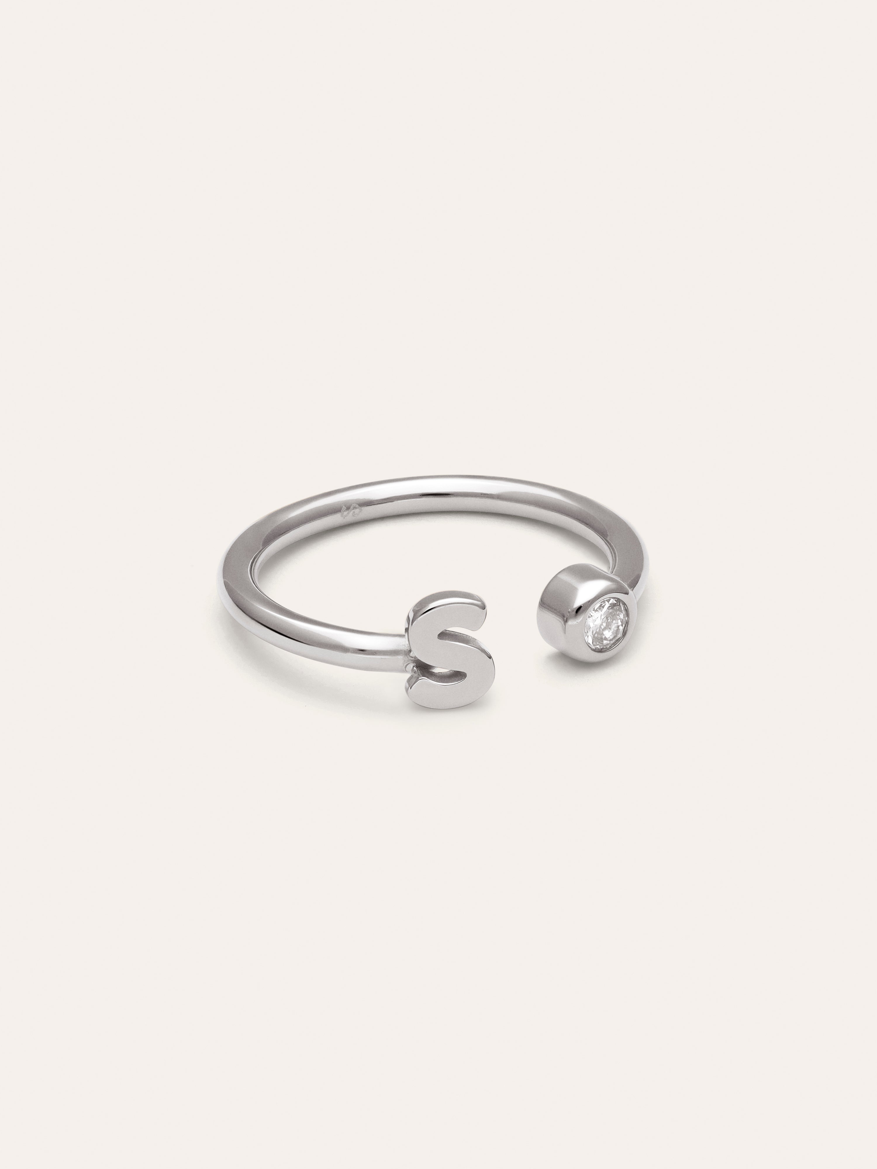 Anello Personalizzato Letter Spark Acciaio