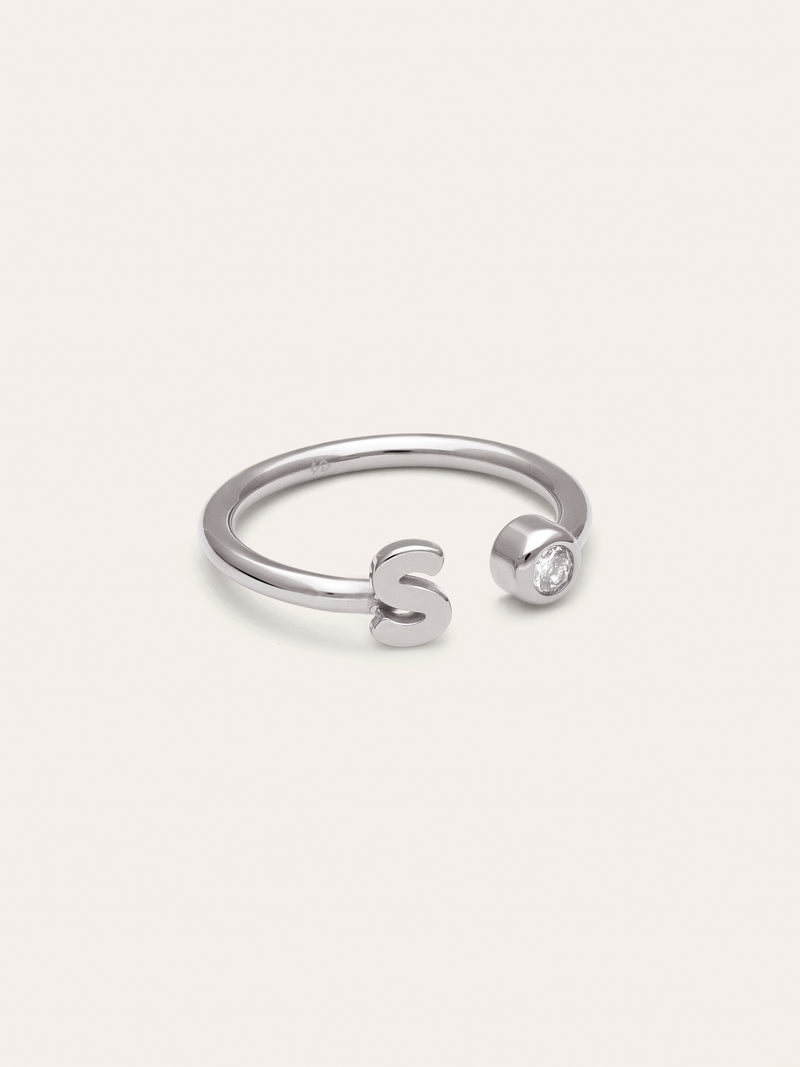Anello Personalizzato Letter Spark Acciaio