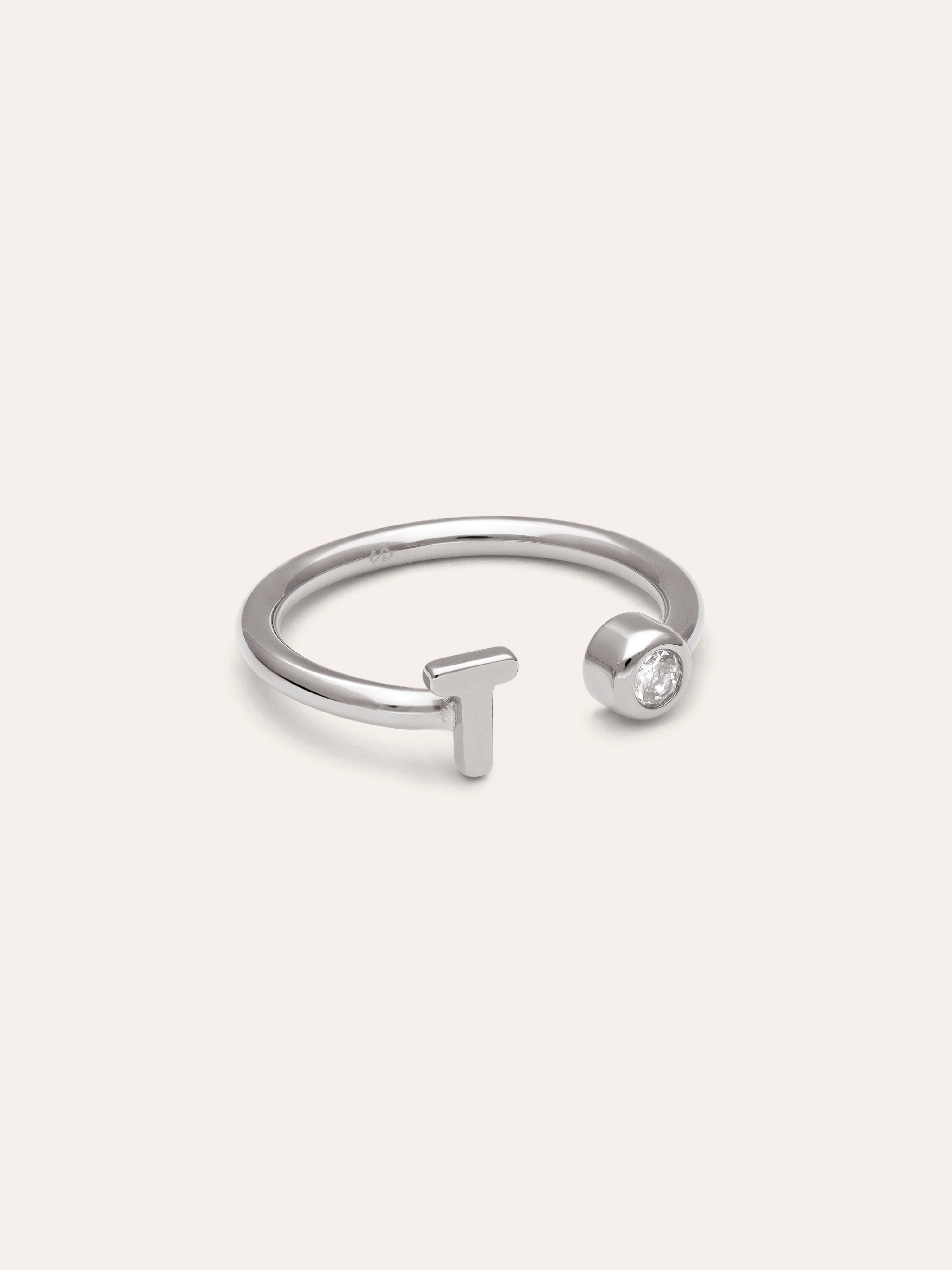 Anello Personalizzato Letter Spark Acciaio