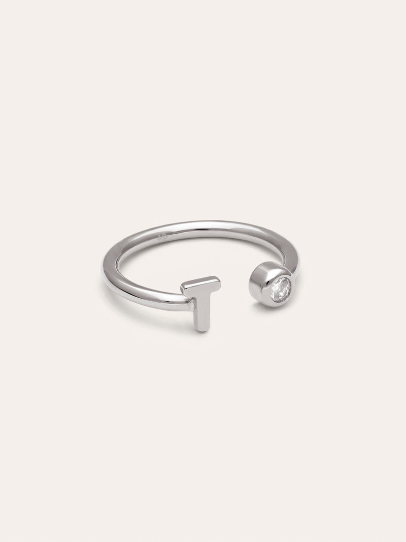 Anello Personalizzato Letter Spark Acciaio