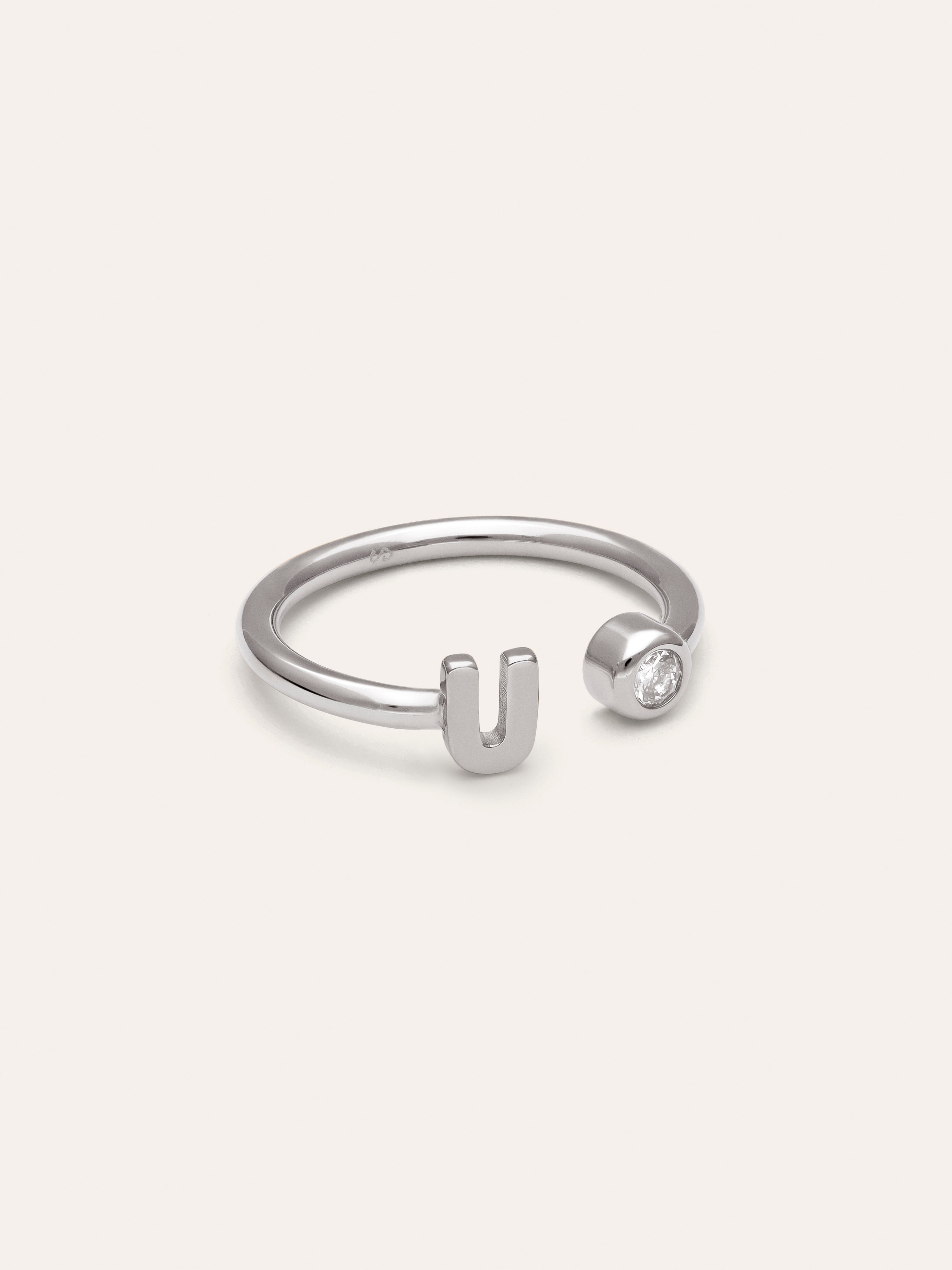 Anello Personalizzato Letter Spark Acciaio