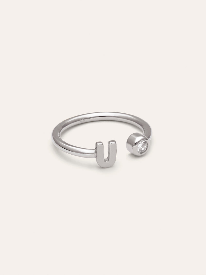 Anello Personalizzato Letter Spark Acciaio