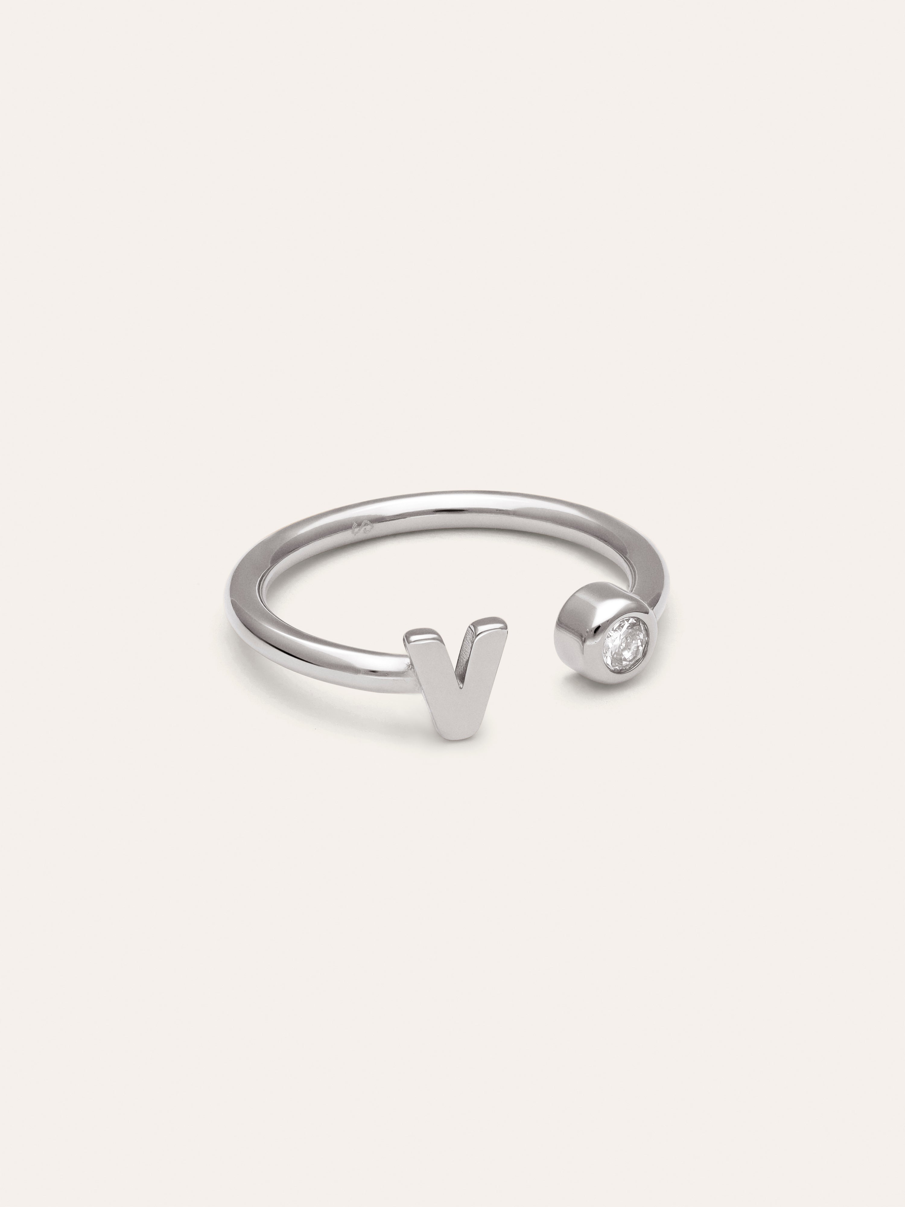 Anello Personalizzato Letter Spark Acciaio