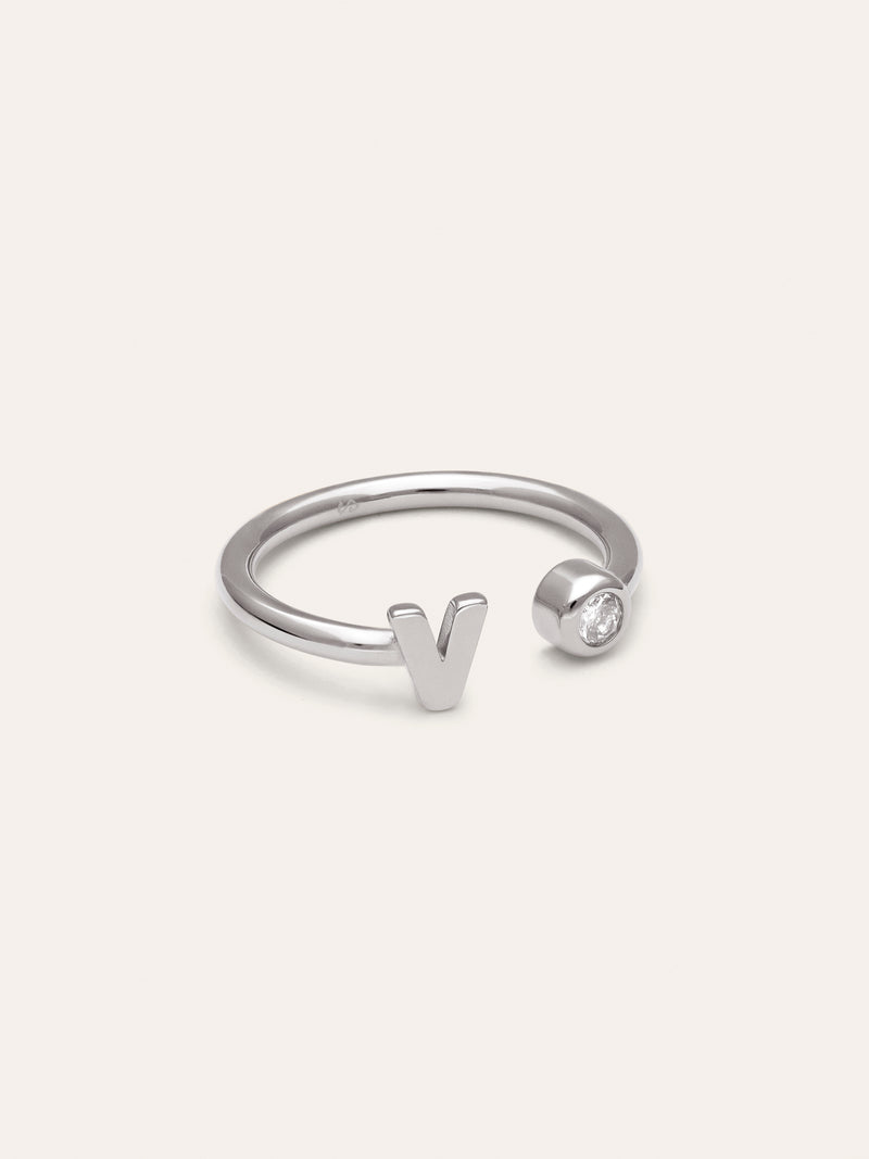 Anello Personalizzato Letter Spark Acciaio