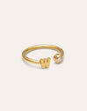 Anello Personalizzato Letter Spark Acciaio Placcato Oro