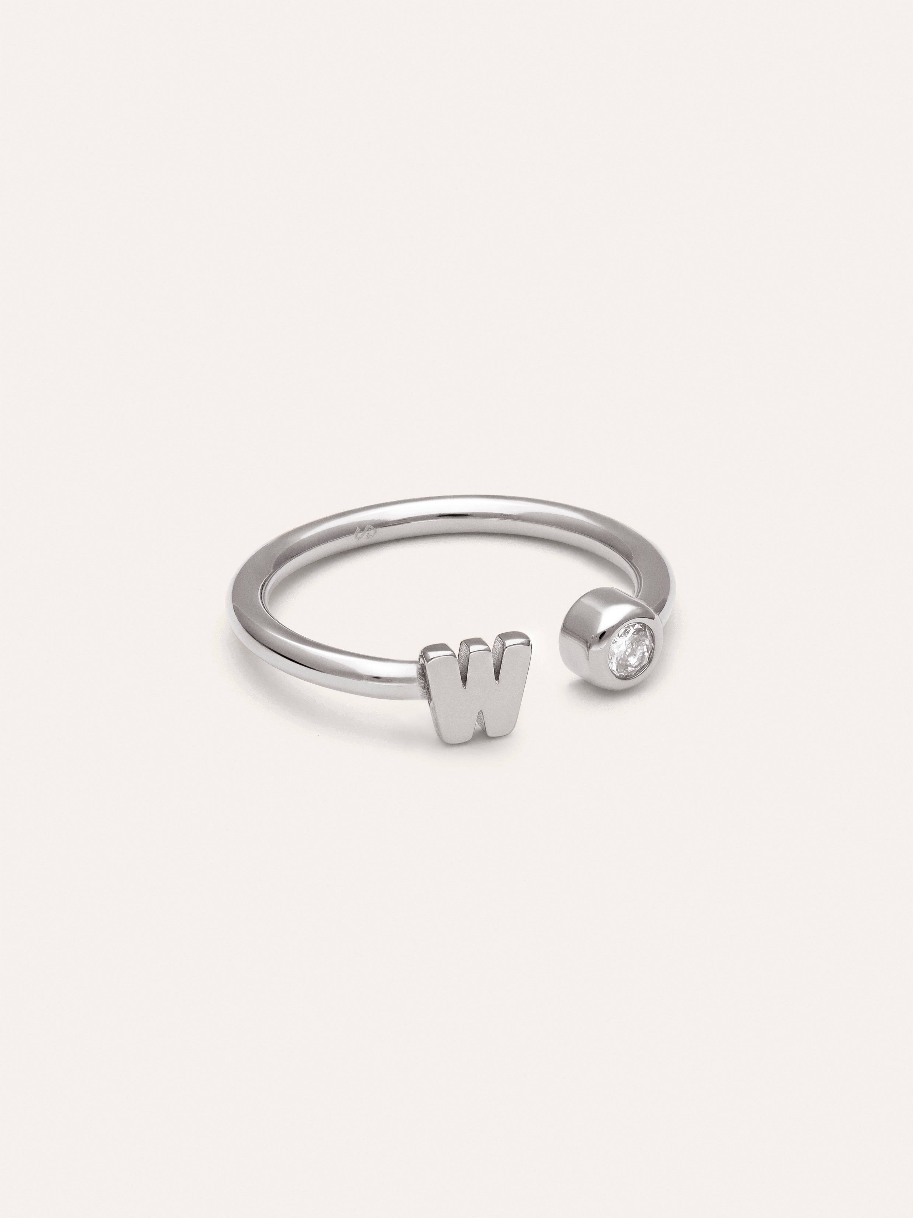 Anello Personalizzato Letter Spark Acciaio