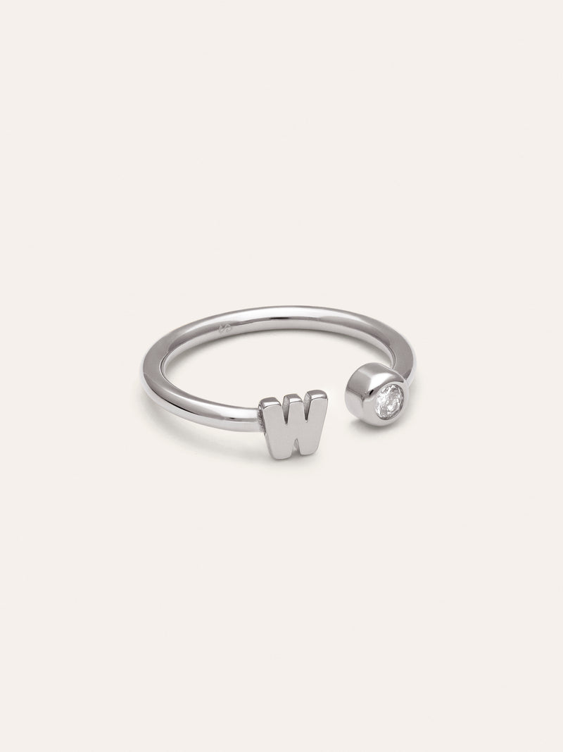 Anello Personalizzato Letter Spark Acciaio