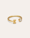 Anello Personalizzato Letter Spark Acciaio Placcato Oro