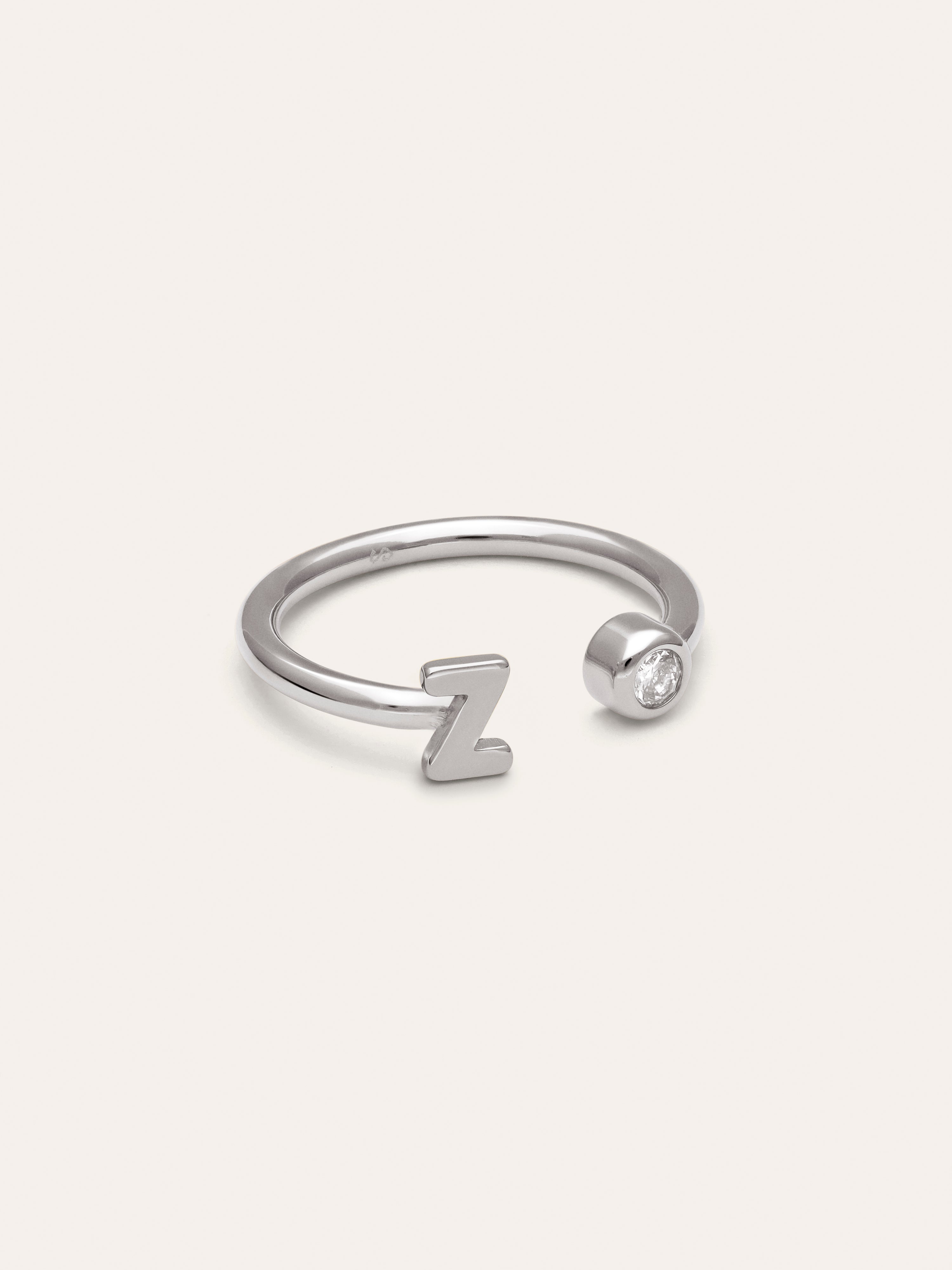 Anello Personalizzato Letter Spark Acciaio
