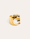 Letter Signet Personalized Gold Ring