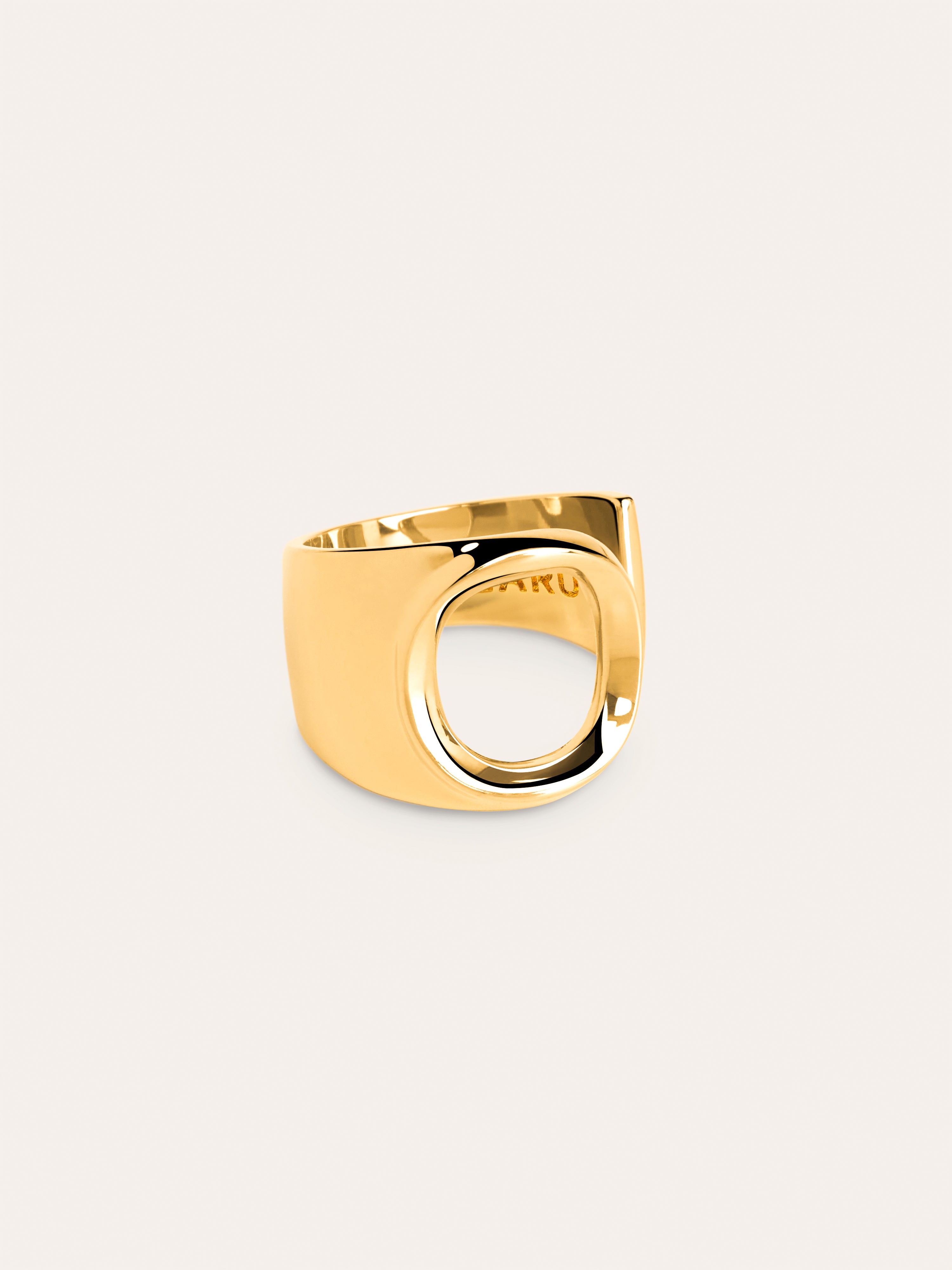 Letter Signet Personalized Gold Ring