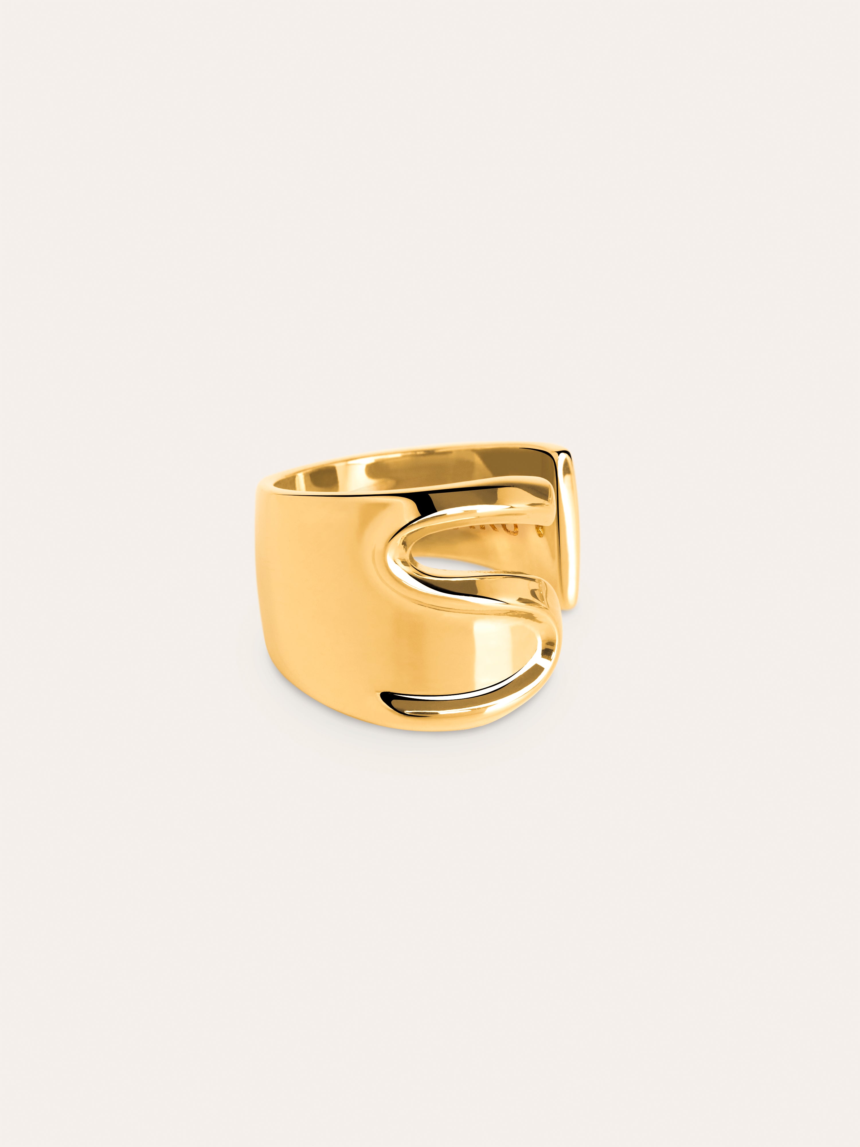 Letter Signet Personalized Gold Ring