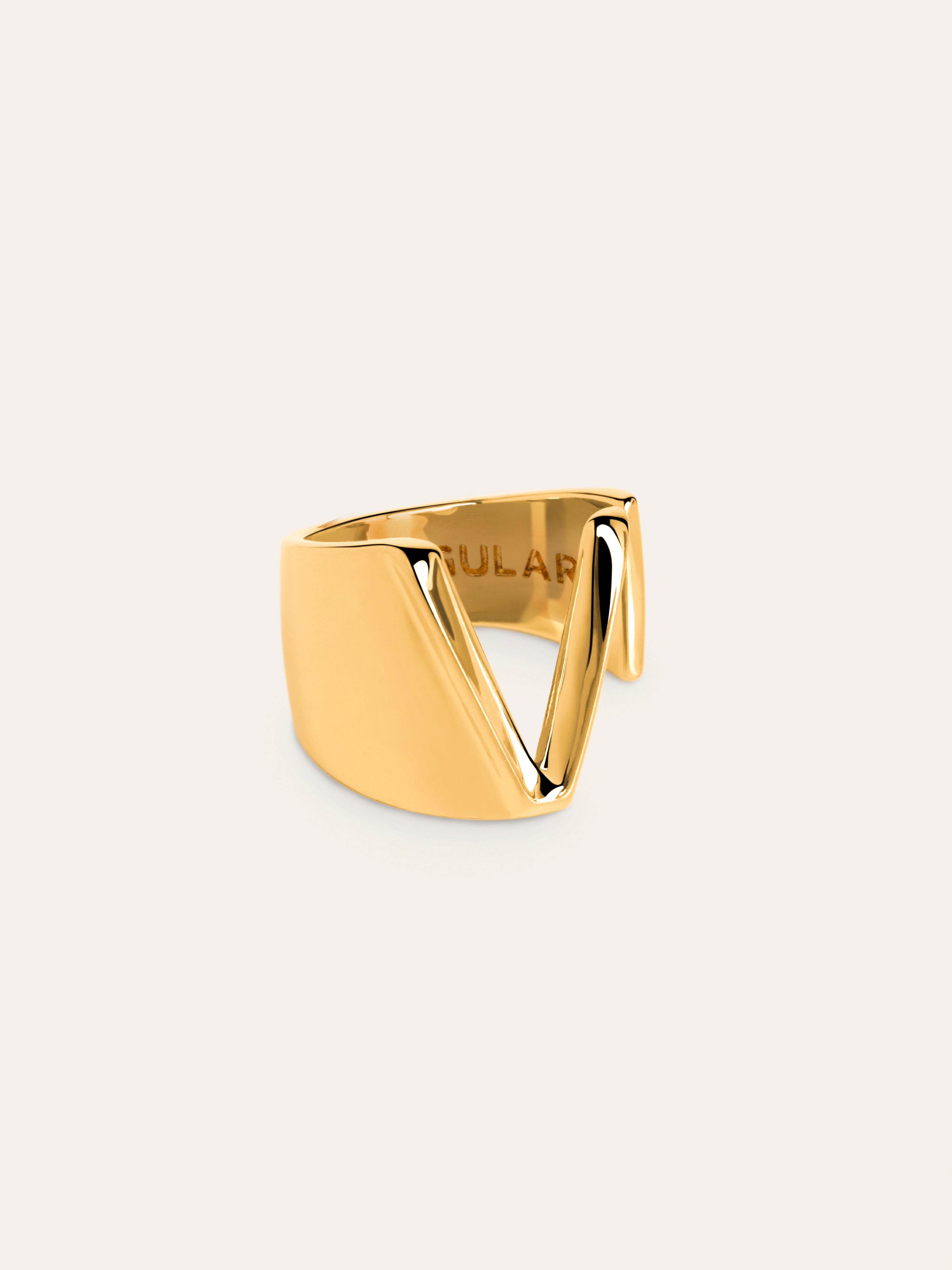 Letter Signet Personalized Gold Ring