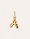 Charm Personalizado Inicial Organic Colors Banho de Ouro