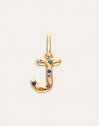 Charm Personalizado Inicial Organic Colors Banho de Ouro