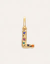 Charm Personalizado Inicial Organic Colors Banho de Ouro