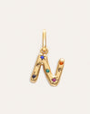 Charm Personalizado Inicial Organic Colors Banho de Ouro