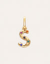 Charm Personalizado Inicial Organic Colors Banho de Ouro