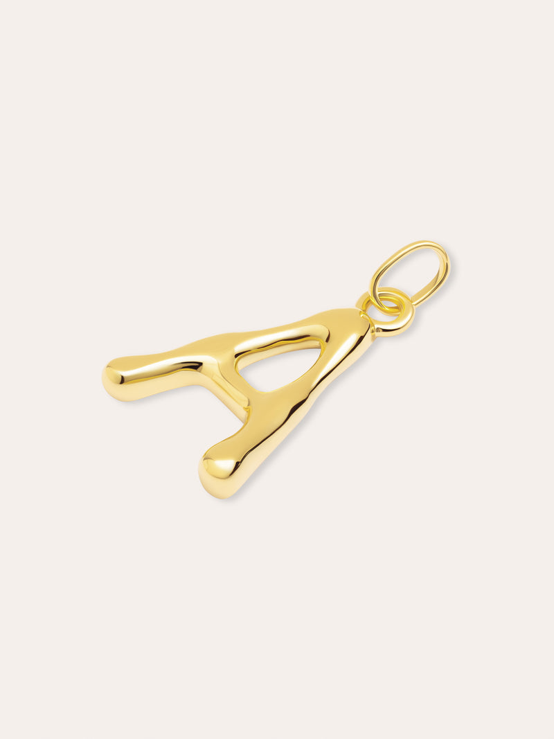 Charm Letter XL Banho de Ouro