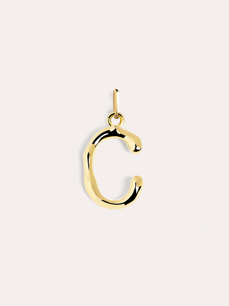 Charm Letter XL Banho de Ouro