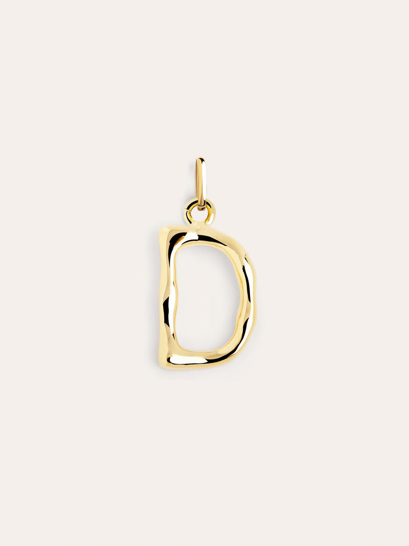 Charm Letter XL Banho de Ouro