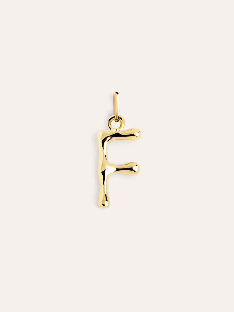 Charm Letter XL Banho de Ouro
