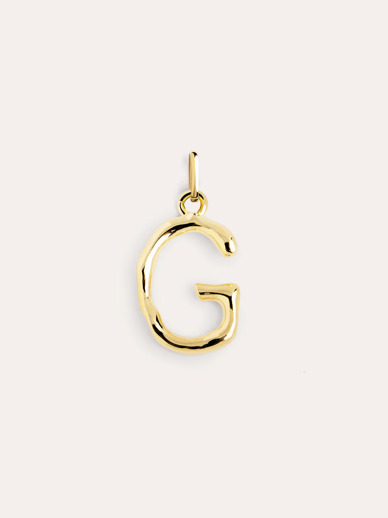 Charm Letter XL Banho de Ouro