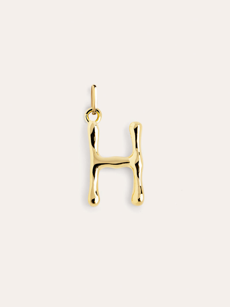 Charm Letter XL Banho de Ouro