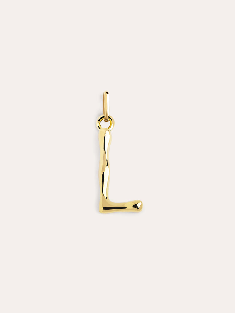 Charm Letter XL Banho de Ouro