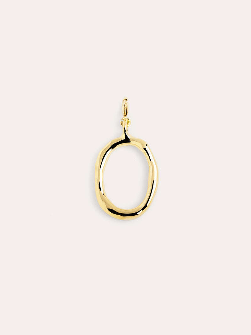 Charm Letter XL Banho de Ouro