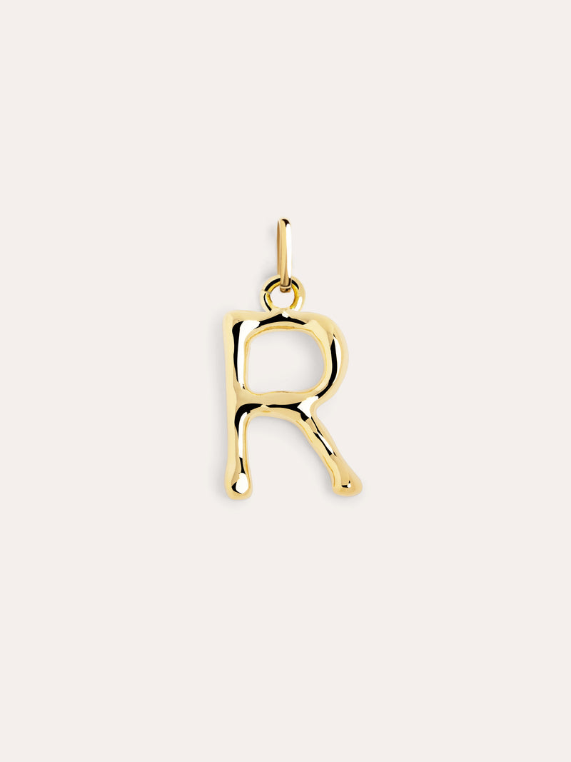 Charm Letter XL Banho de Ouro