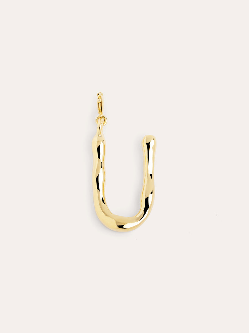 Charm Letter XL Banho de Ouro