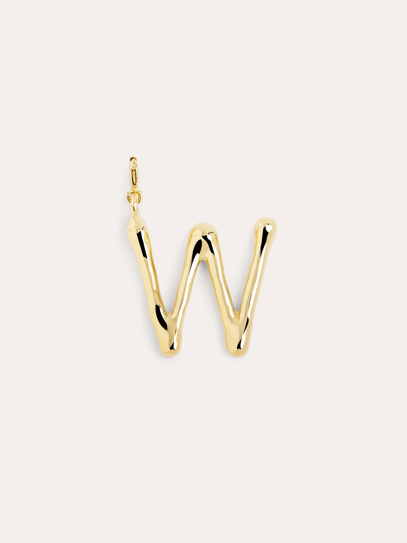 Charm Letter XL Banho de Ouro