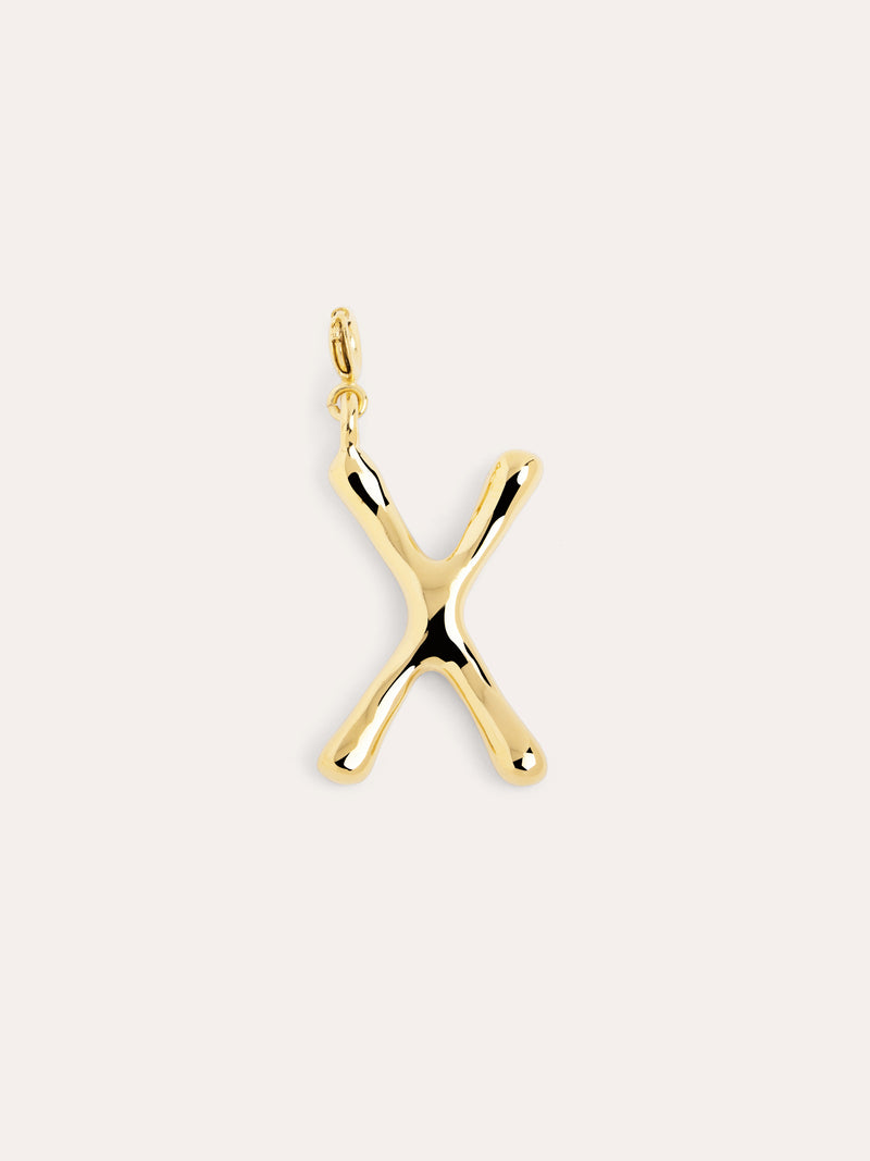 Charm Letter XL Banho de Ouro