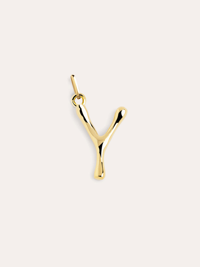 Charm Letter XL Banho de Ouro