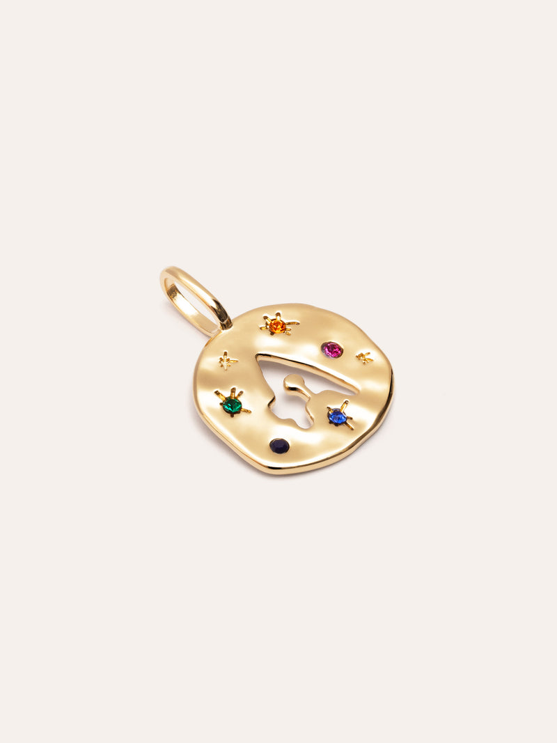 Charm Personalizado Organic Colors Letter Banho de Ouro