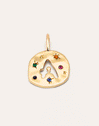 Charm Personalizado Organic Colors Letter Baño Oro