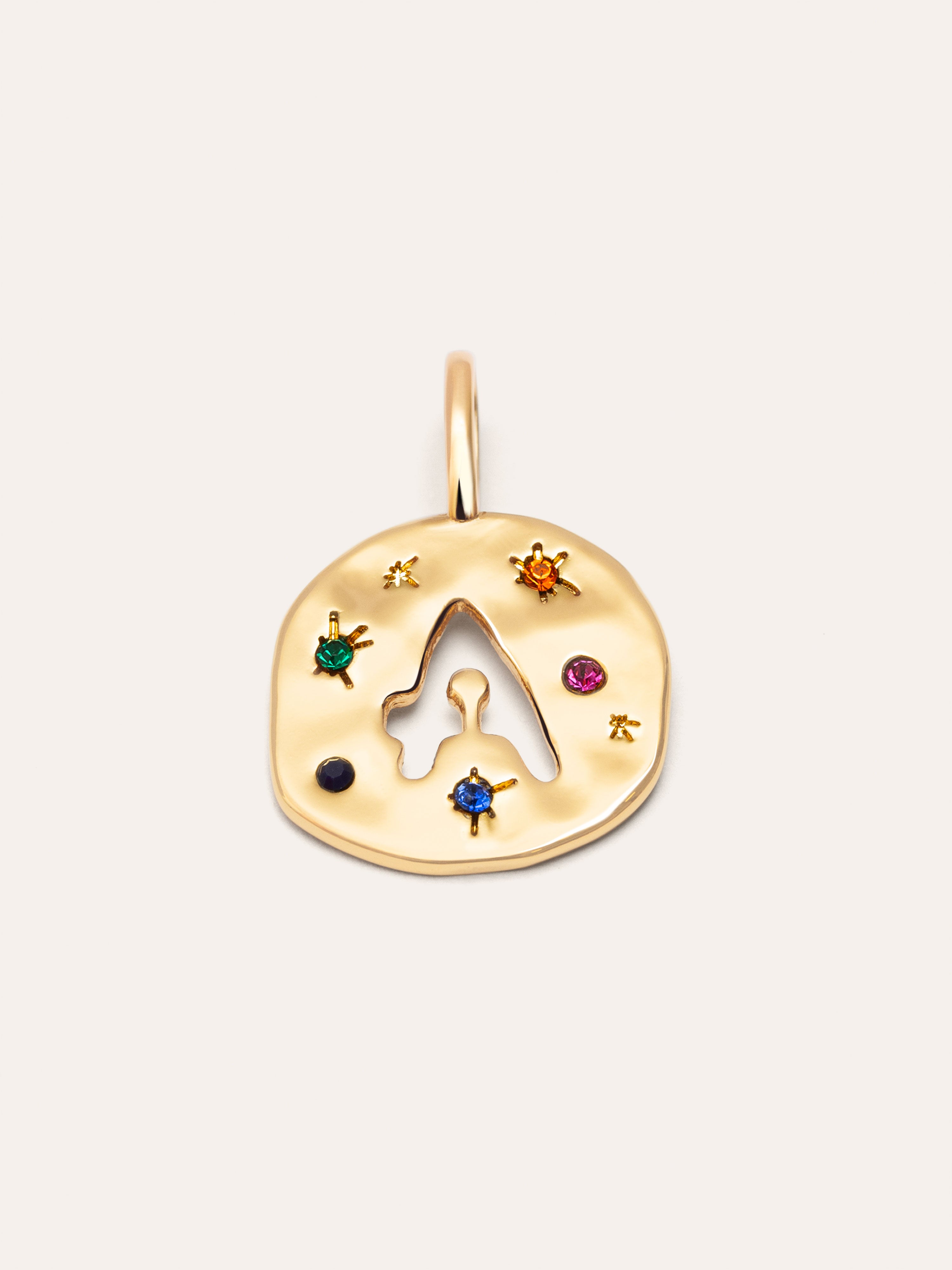 Charm Personalizado Organic Colors Letter Baño Oro
