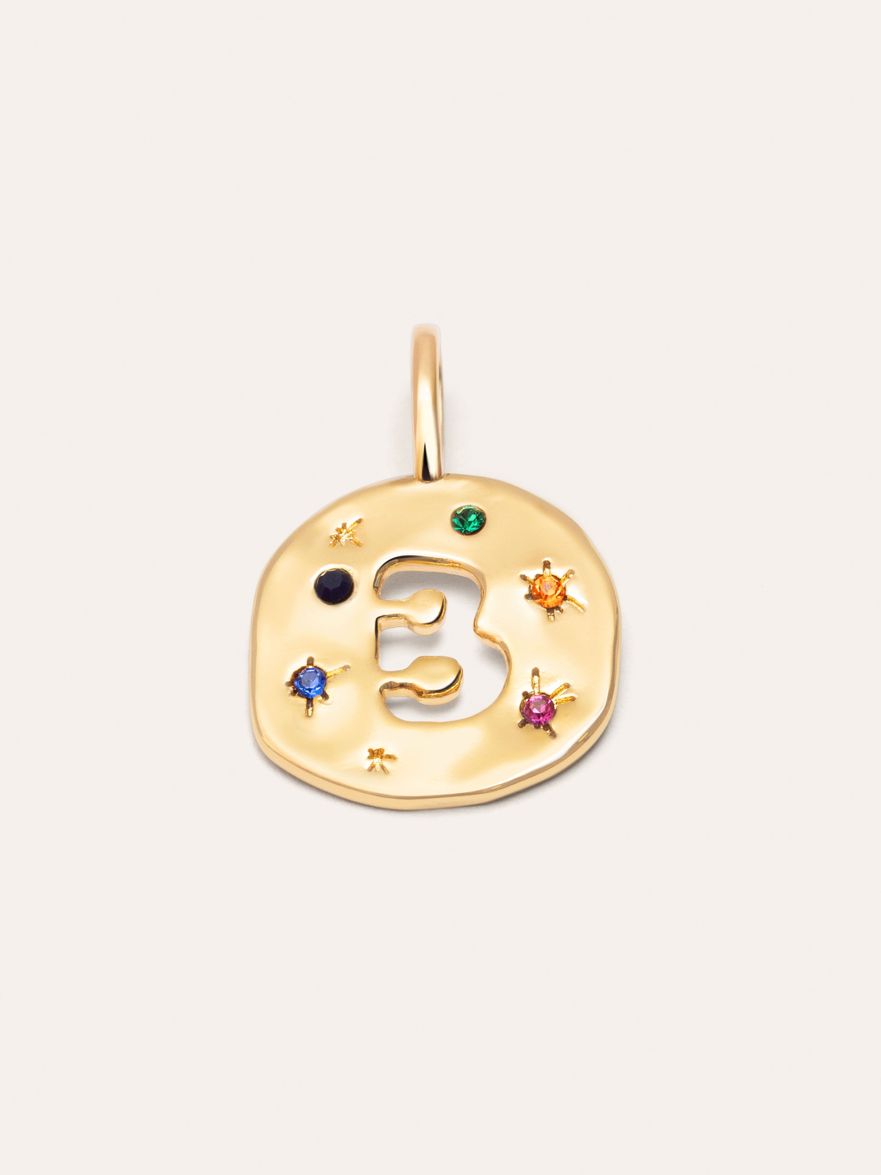 Charm Personalizado Organic Colors Letter Baño Oro