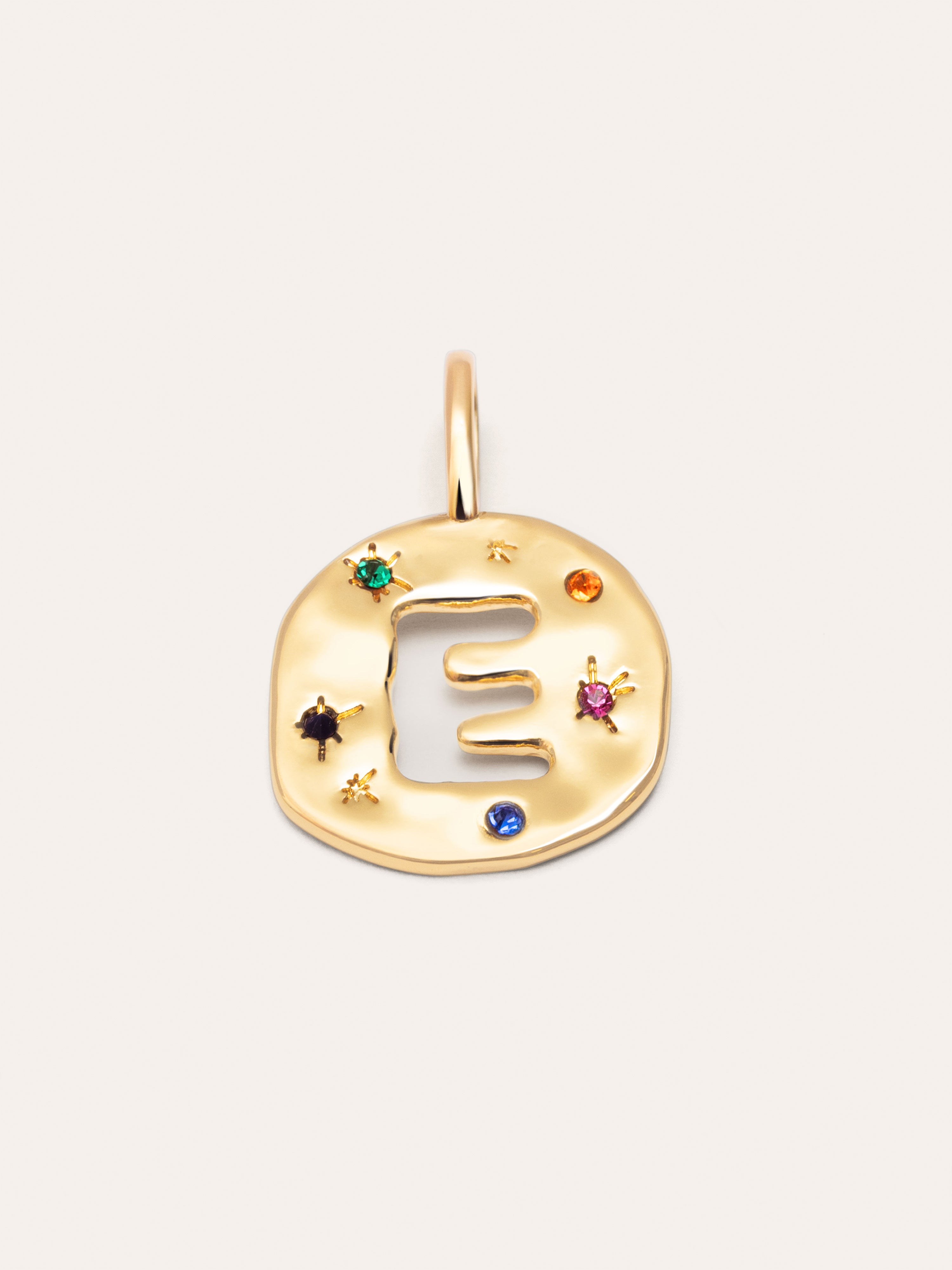 Charm Personalizado Organic Colors Letter Baño Oro