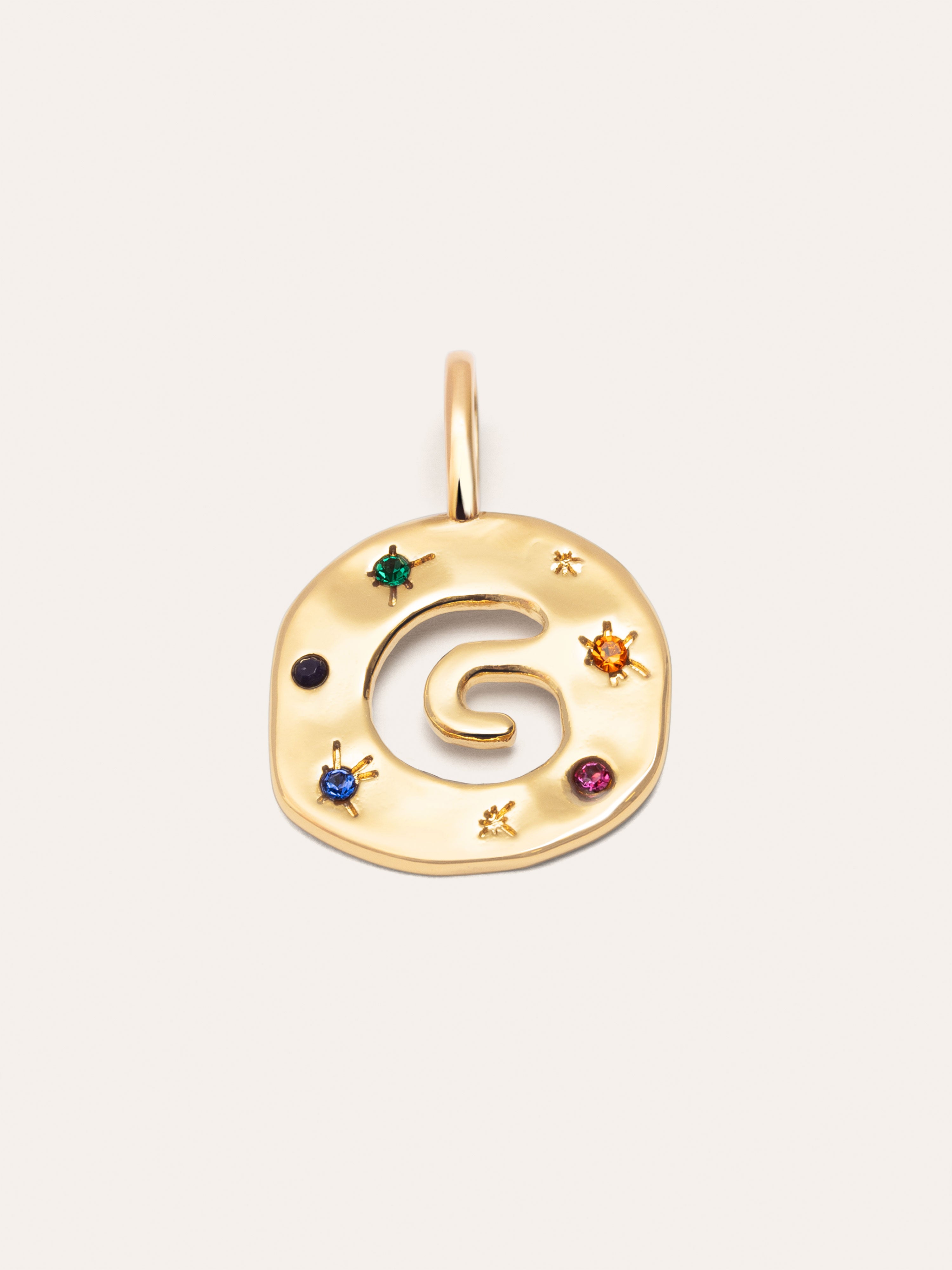Charm Personalizado Organic Colors Letter Baño Oro
