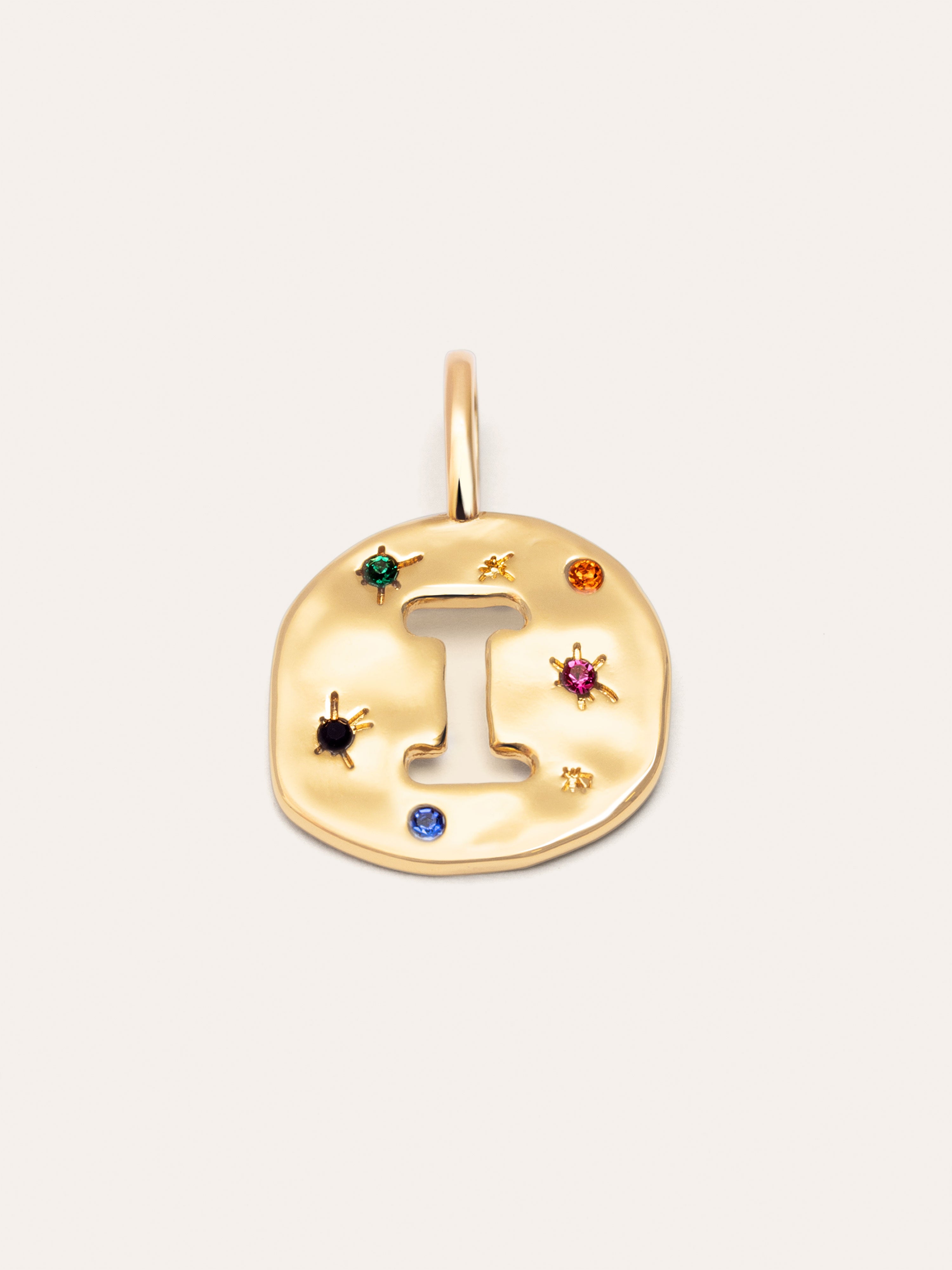 Charm Personalizado Organic Colors Letter Baño Oro
