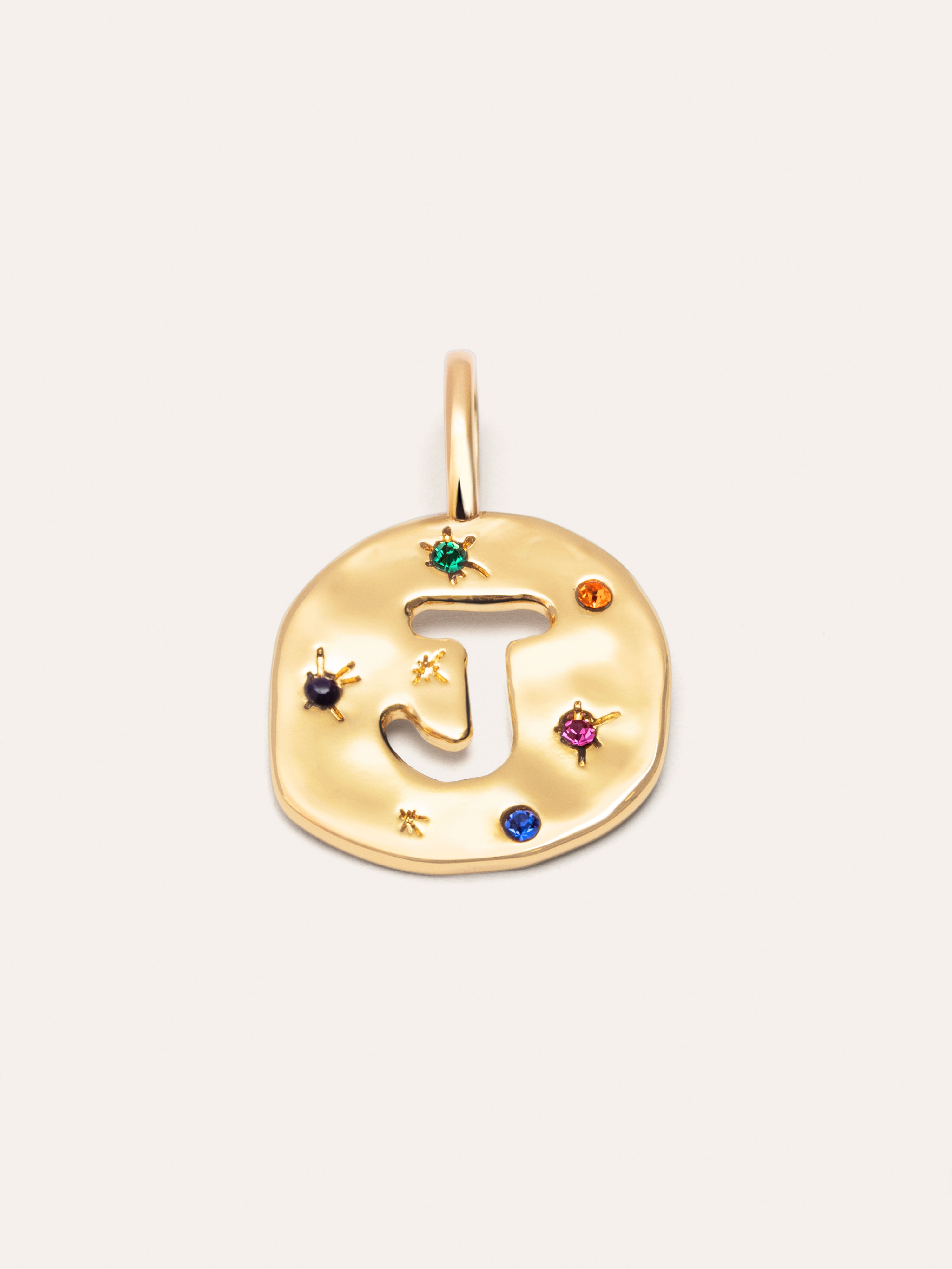 Charm Personalizado Organic Colors Letter Baño Oro