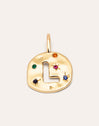 Organic Color letter Charm, vergoldet 