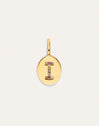 Signet Letter Colors Personalized Gold Charm