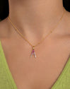 Charm Letter Spark Sakura 18K Gold Plated