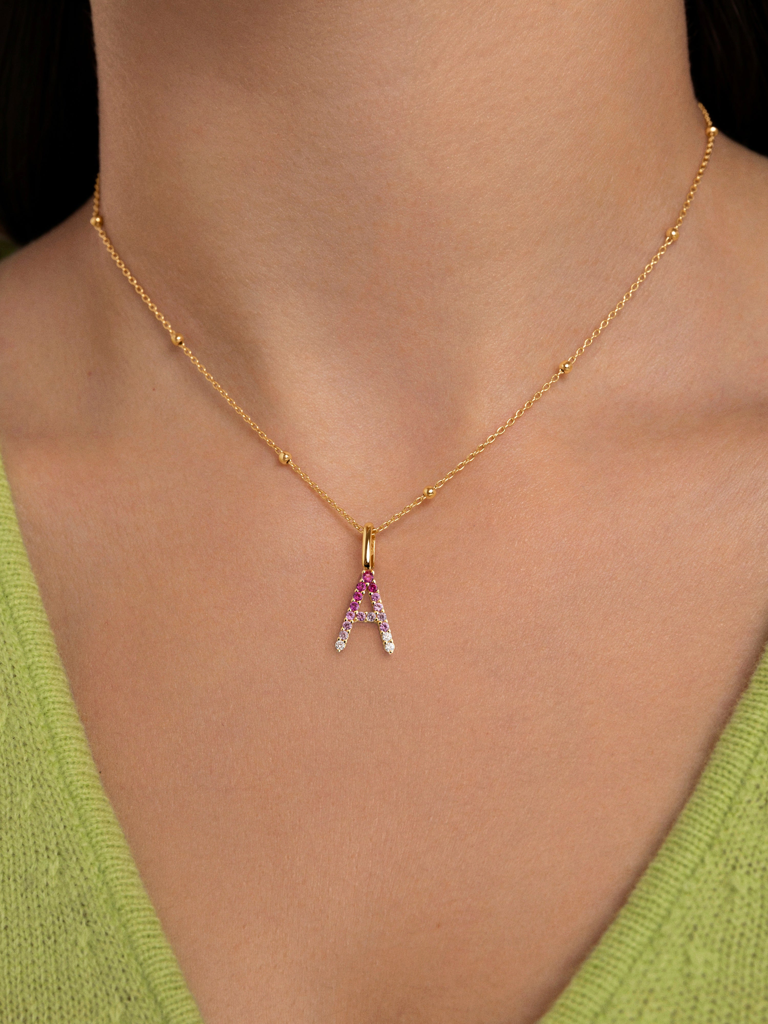 Charm Letter Spark Sakura 18K Gold Plated