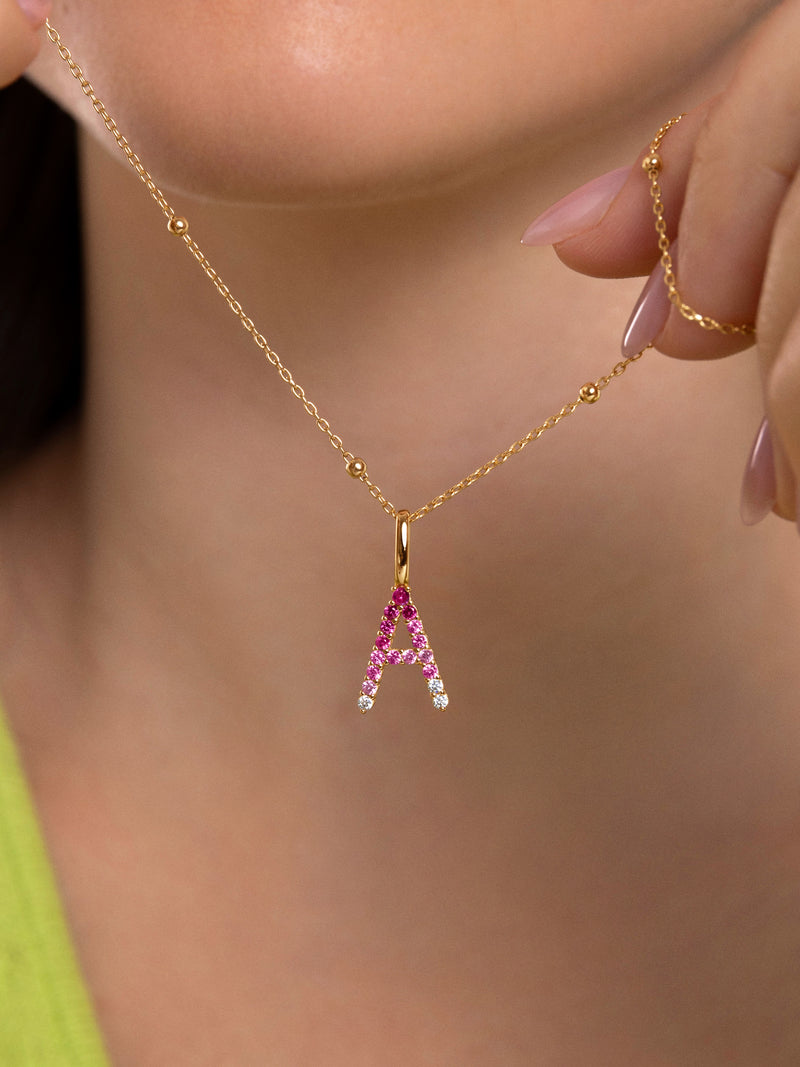 Charm Letter Spark Sakura 18K Gold Plated