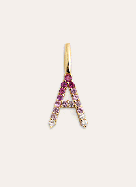 Charm Letter Spark Sakura 18K Gold Plated